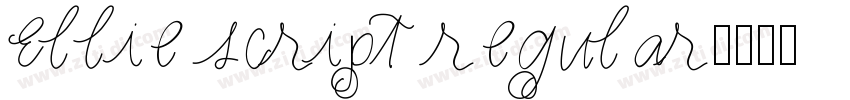 Ellie script regular字体转换